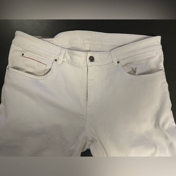 Teleria Italian Jeans in cream. 38X30 - Picture 1 of 7